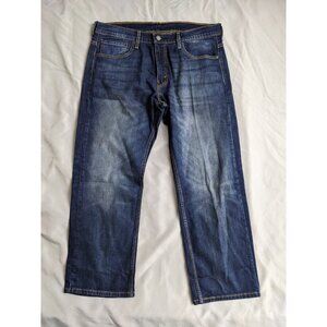 Levis Jeans 569 Blue Medium Wash Bootcut Mens (Actual Size 34X28)